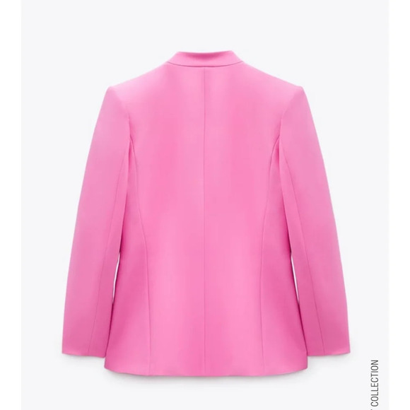 Zara Lapelless Fitted Blazer NWT - Picture 4 of 5